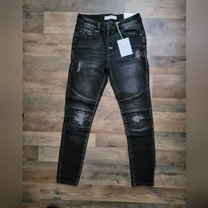 KanCan Moto Button-Fly Blaack Jeans 5/26